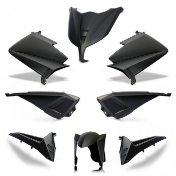 Kit carénage BCD TMAX 530 12-14 - FACE AV SANS LED - COQUE AR SANS POIGNEES - FLANC SANS RETRO