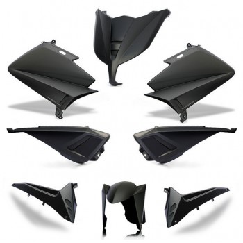 Kit carénage BCD TMAX 530 15-16 - COQUE ARRIERE AVEC POIGNEES - FLANC AVEC RETROVISEUR