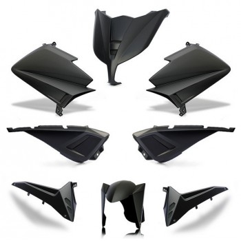 Kit carénage BCD TMAX 530 15-16 - COQUE ARRIERE AVEC POIGNEES - FLANC SANS RETROVISEUR