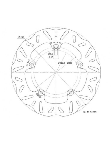 Disque de frein AVANT fixe Polini TMAX 560 TMAX...