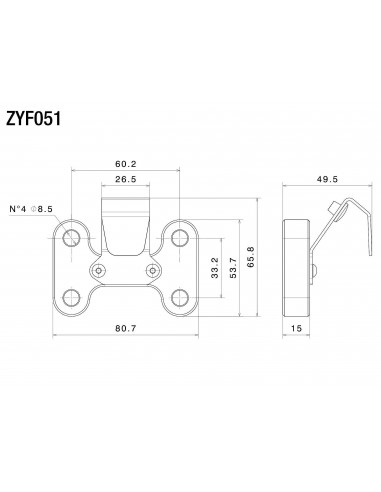 Potence rehausseur de guidon Rizoma TMAX 560 22-25