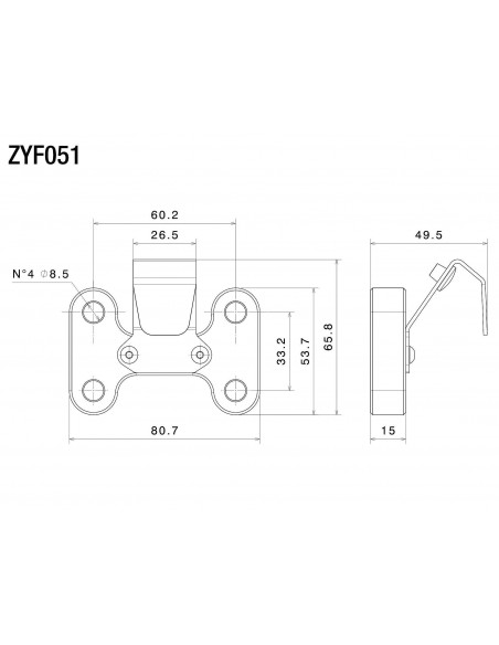 Potence rehausseur de guidon Rizoma TMAX 560 22-25