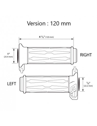 Poignées chauffantes Tecno Globe TMAX